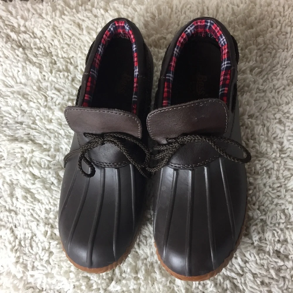 Bass Brown Waterproof Duck Boots with Tan Outsole